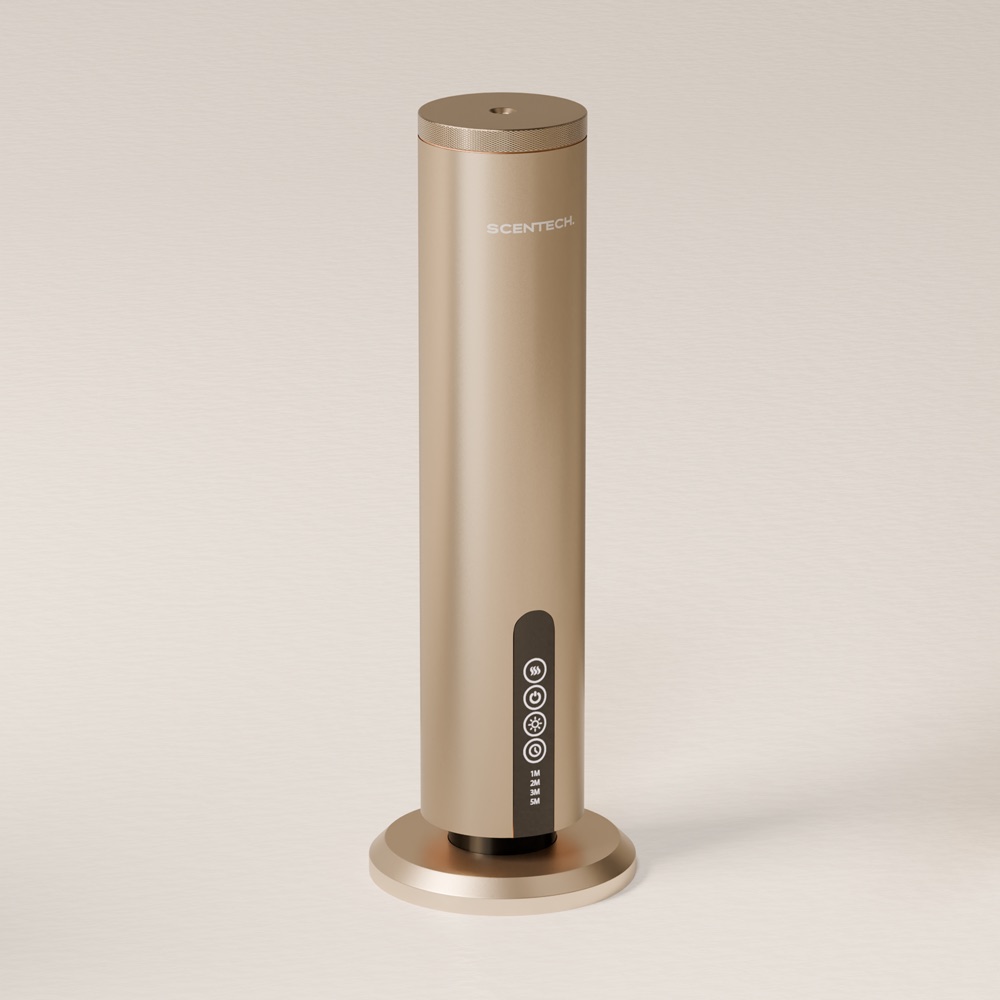 The Scentech Smart Aroma Diffuser Pro in aerospace-grade aluminium